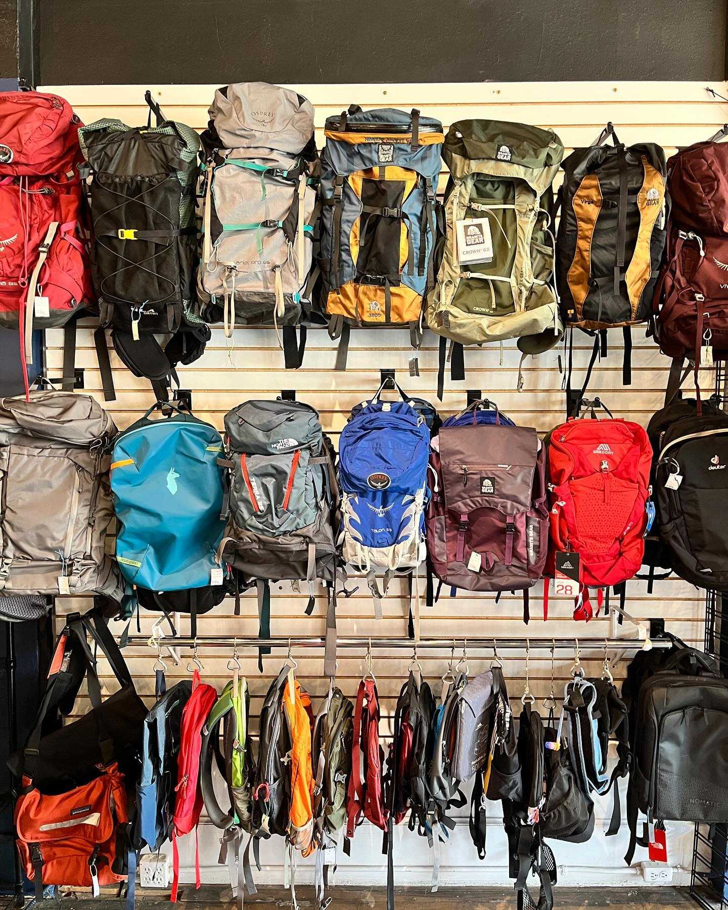 ✅ Backpacks of all sizes.
✅ Hats: trucker, 5-panel, brimmed and bucket.
✅ Climbing shoes & chalk bags
-
The shop is full of great finds in our seasonal 
re-opening week. Hope to see you this weekend!