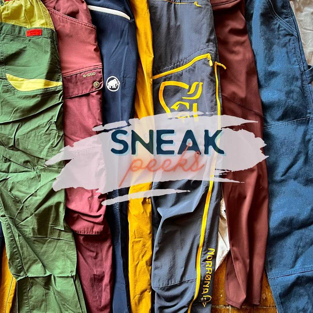 Spring + Summer Sneak Peeks:
-
Technical/ Active pants from LaSportiva, Fjallraven, Mammut, OR, Arc’teryx, and Patagonia.
-
Try ‘em on tomorrow (April 9) when we “open for the season”.